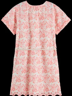Clearance All-over embroidered & belted dress Kids Dresses & Jumpsuits
