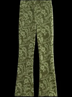 Clearance ALLOVER PRINTED VELVET CORD FLARED LEGGING Kids Pants