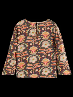 Sale ALLOVER PRINTED VISCOSE TOP Kids T-shirts & Tops