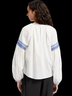 Hot BALLOON SLEEVE TOP WITH TAPE DETAIL Women Tops & T-shirts