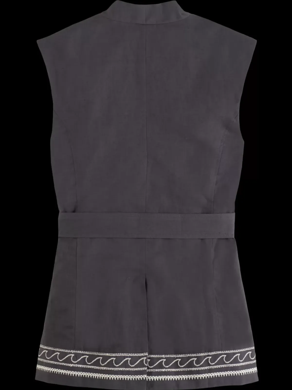 Online BELTED GILET WITH PALM EMBROIDERY Women Tops & T-shirts|Blazers