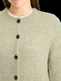 Fashion BOUCL CREW NECK CARDIGAN Women Knitwear