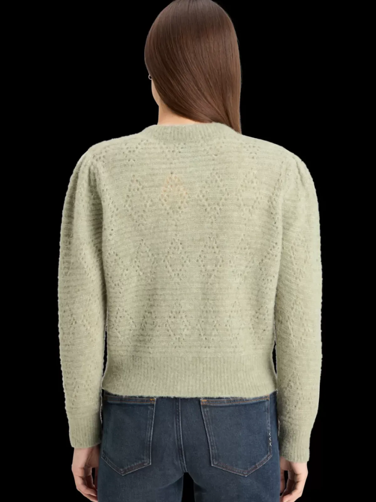 Fashion BOUCL CREW NECK CARDIGAN Women Knitwear