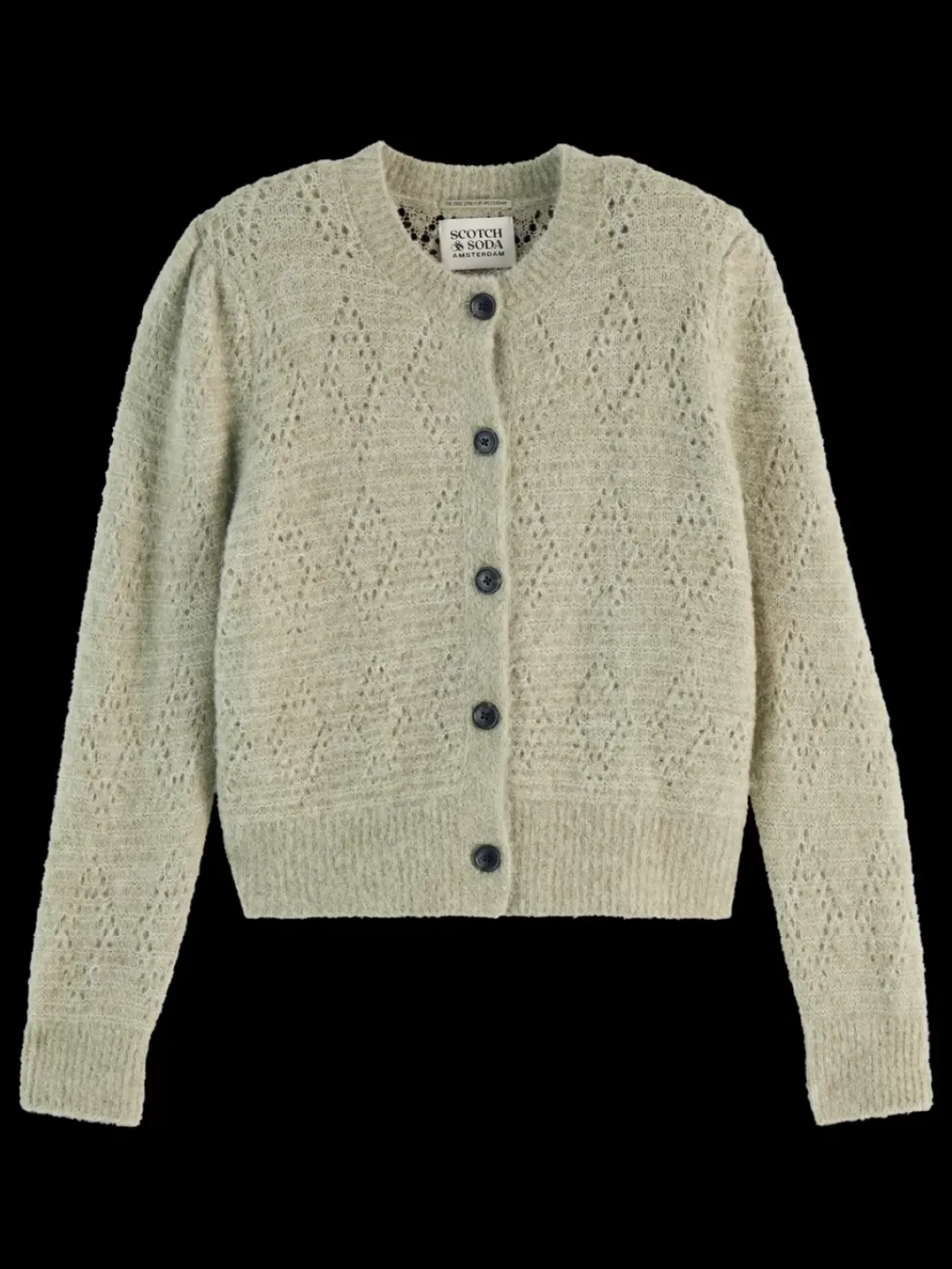 Fashion BOUCL CREW NECK CARDIGAN Women Knitwear