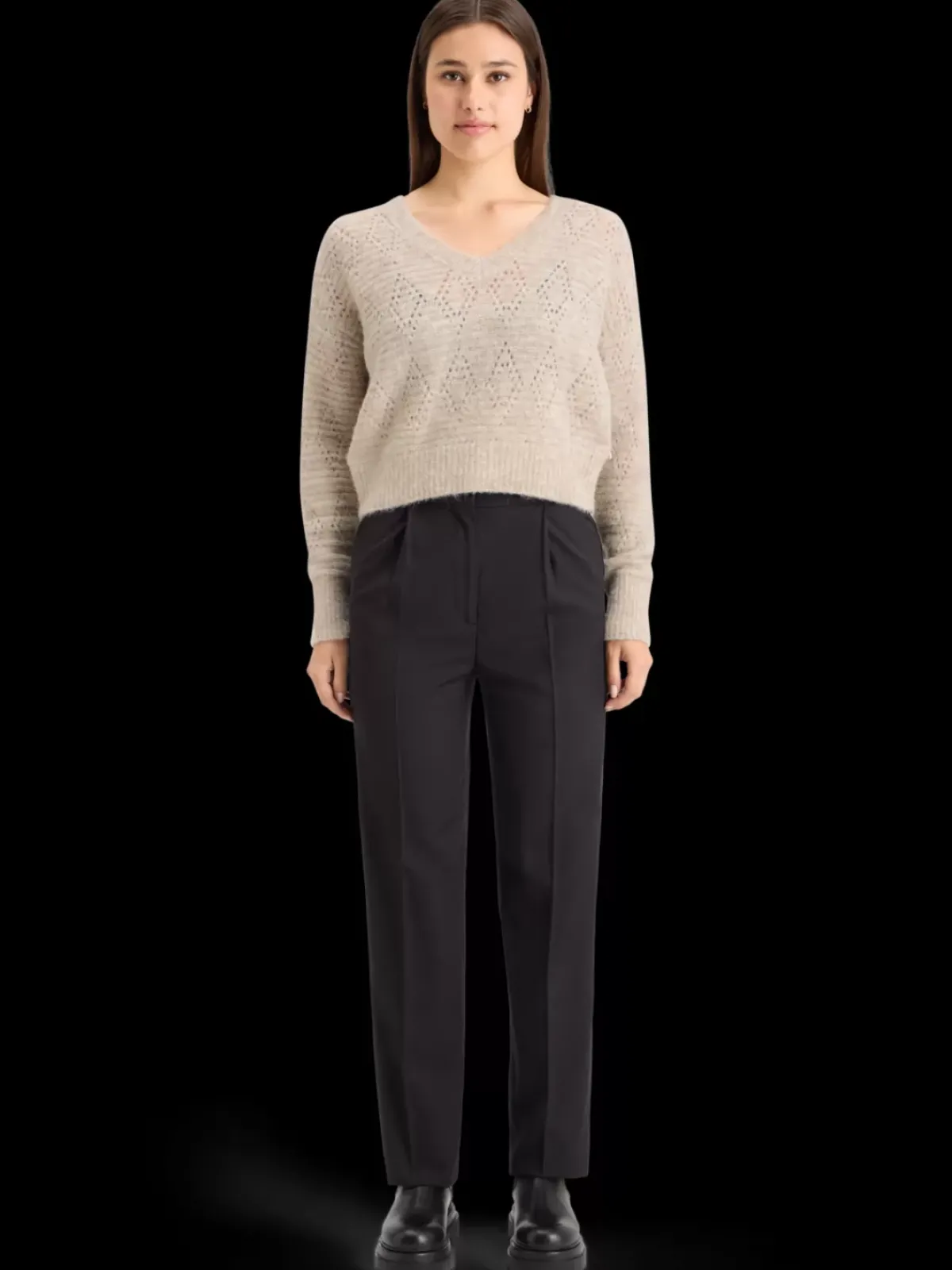Sale BOUCL V-NECK RELAXED PULLOVER Women Knitwear