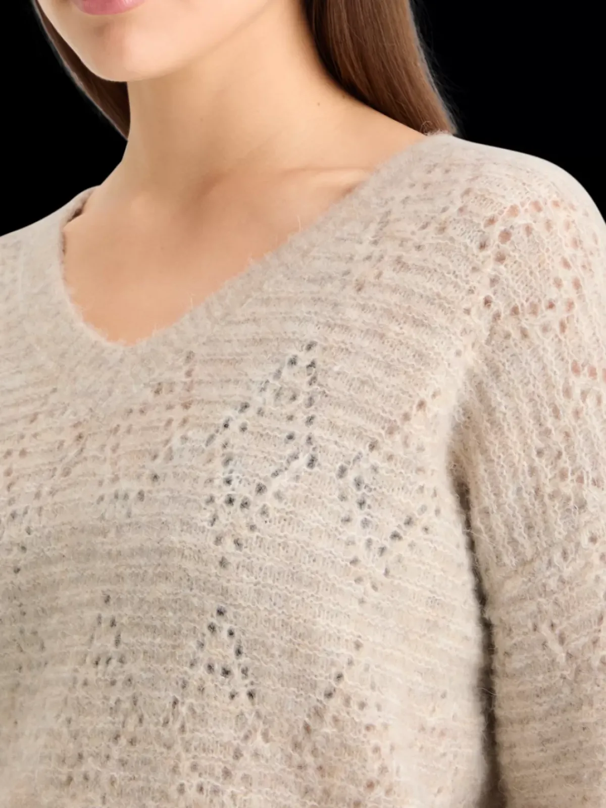 Sale BOUCL V-NECK RELAXED PULLOVER Women Knitwear