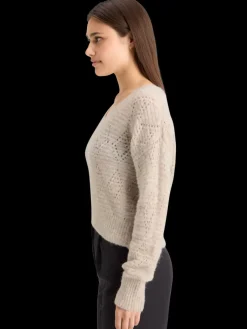 Sale BOUCL V-NECK RELAXED PULLOVER Women Knitwear