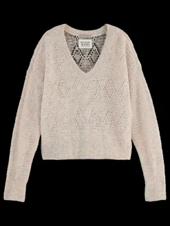 Sale BOUCL V-NECK RELAXED PULLOVER Women Knitwear