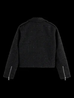 Online BOUCLE TWEED BIKER JACKET Women Jackets & Coats