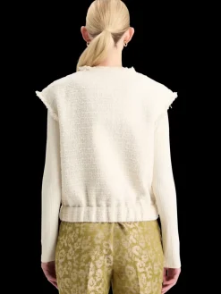 Discount BOUCLE TWEED COLLARLESS GILET Women Blazers