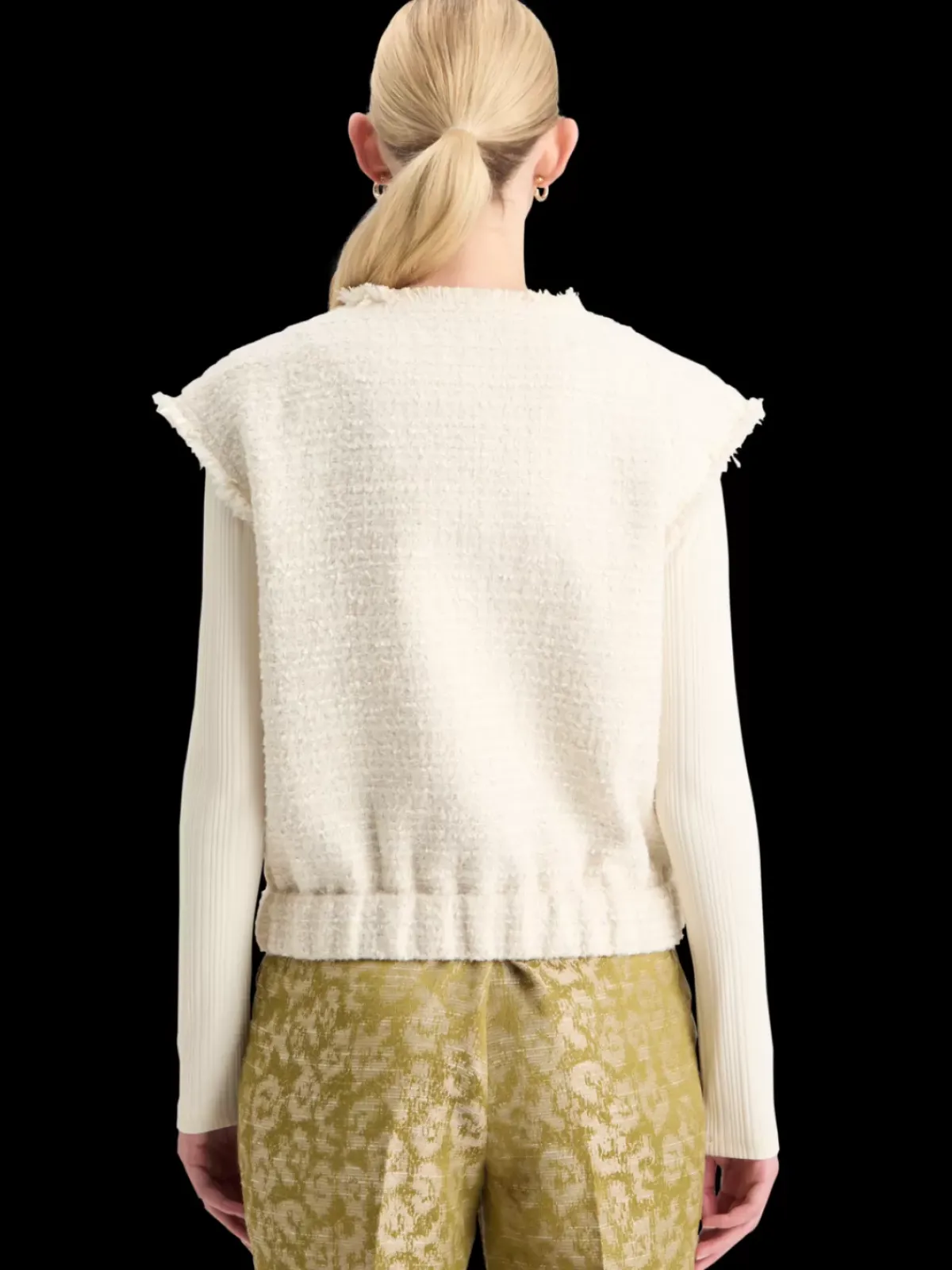 Discount BOUCLE TWEED COLLARLESS GILET Women Blazers