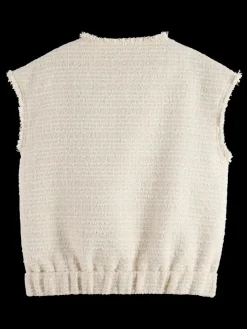Discount BOUCLE TWEED COLLARLESS GILET Women Blazers