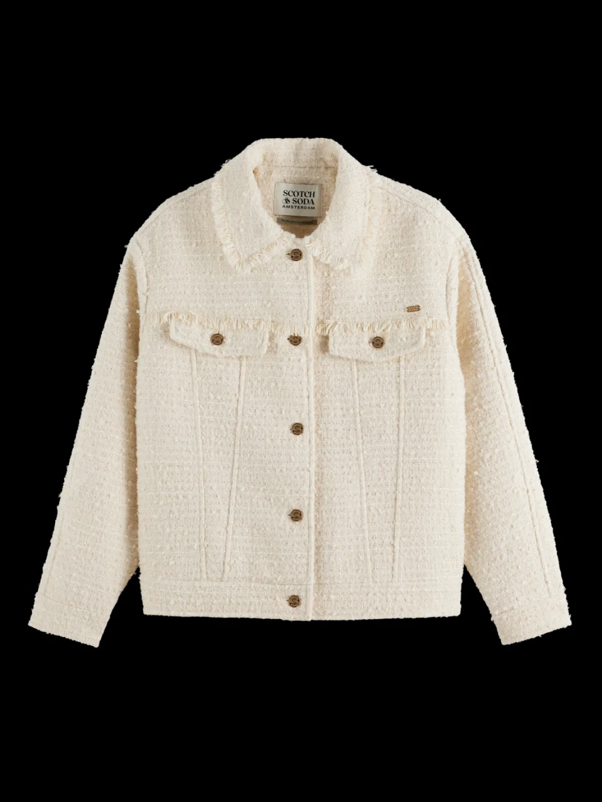 New BOUCLE TWEED TRUCKER JACKET Women Jackets & Coats
