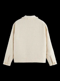 New BOUCLE TWEED TRUCKER JACKET Women Jackets & Coats