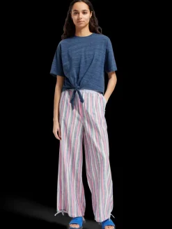 Discount BOXY FIT TIE FRONT MARL T-SHIRT Women Tops & T-shirts