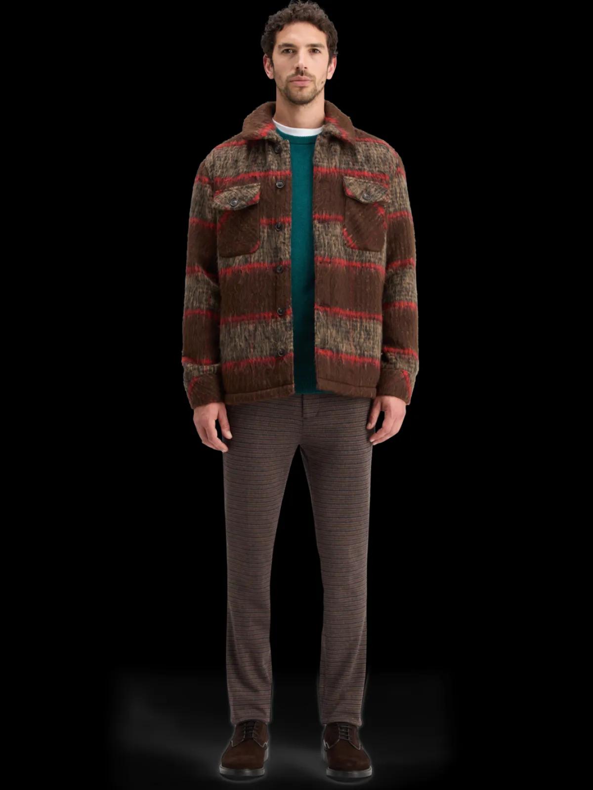 Clearance BRUSHED WOOL BLEND OVERSHIRT Jackets & Coats