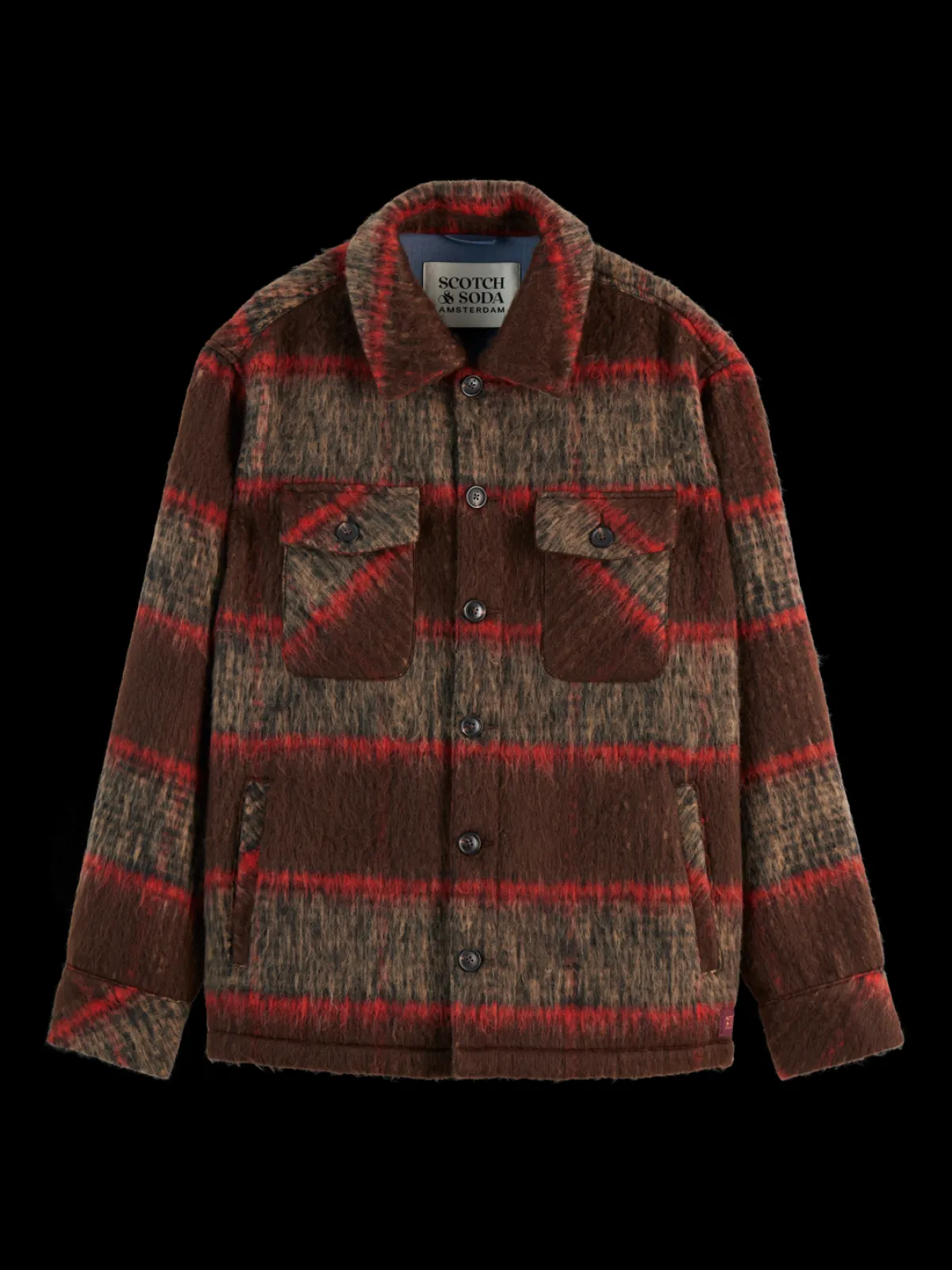 Clearance BRUSHED WOOL BLEND OVERSHIRT Jackets & Coats