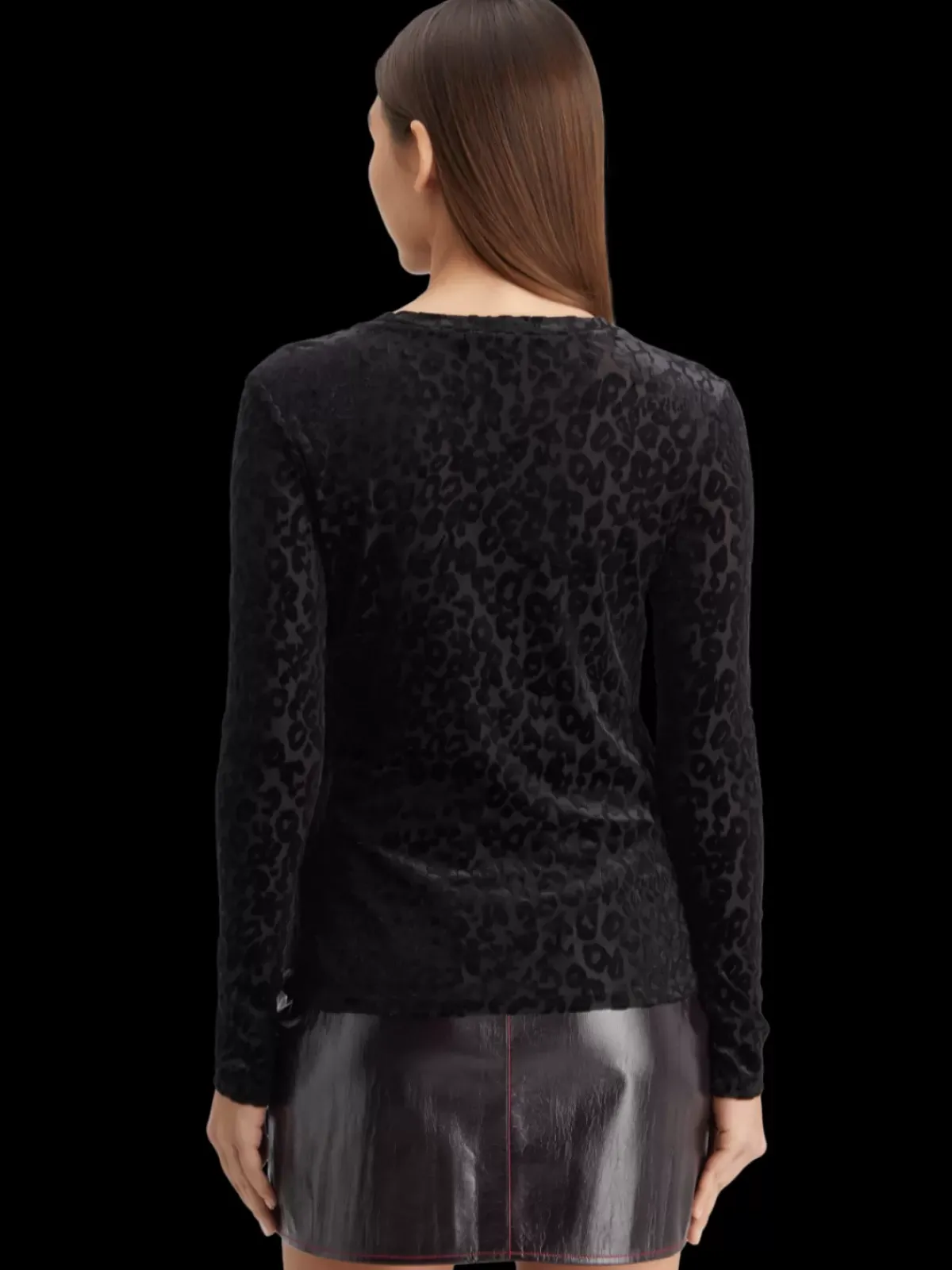 Best Burn out aop long sleeve t-shirt Women Tops & T-shirts