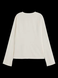 Fashion BUTTON DOWN CREPE SHIRT Women Blouses & Shirts