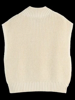 Hot CABLE STITCH FUNNEL NECK SPENCER Women Knitwear