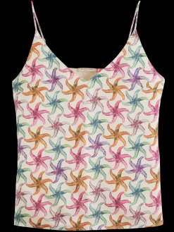 Discount CAMISOLE WOVEN FRONT JERSEY BACK Women Tops & T-shirts