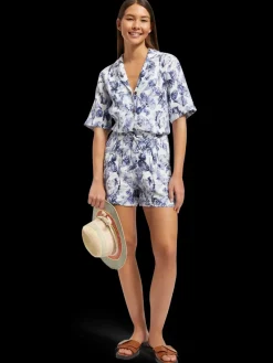 New CAMP SHIRT IN LINEN Women Tops & T-shirts