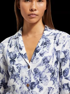 New CAMP SHIRT IN LINEN Women Tops & T-shirts