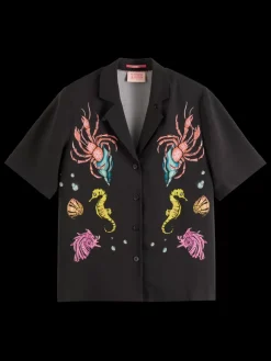 Sale CAMPSHIRT WITH PLACEMENT PRINT Women Tops & T-shirts