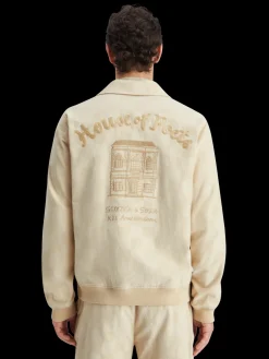 Hot Check-patterned corduroy college jacket Jackets & Coats