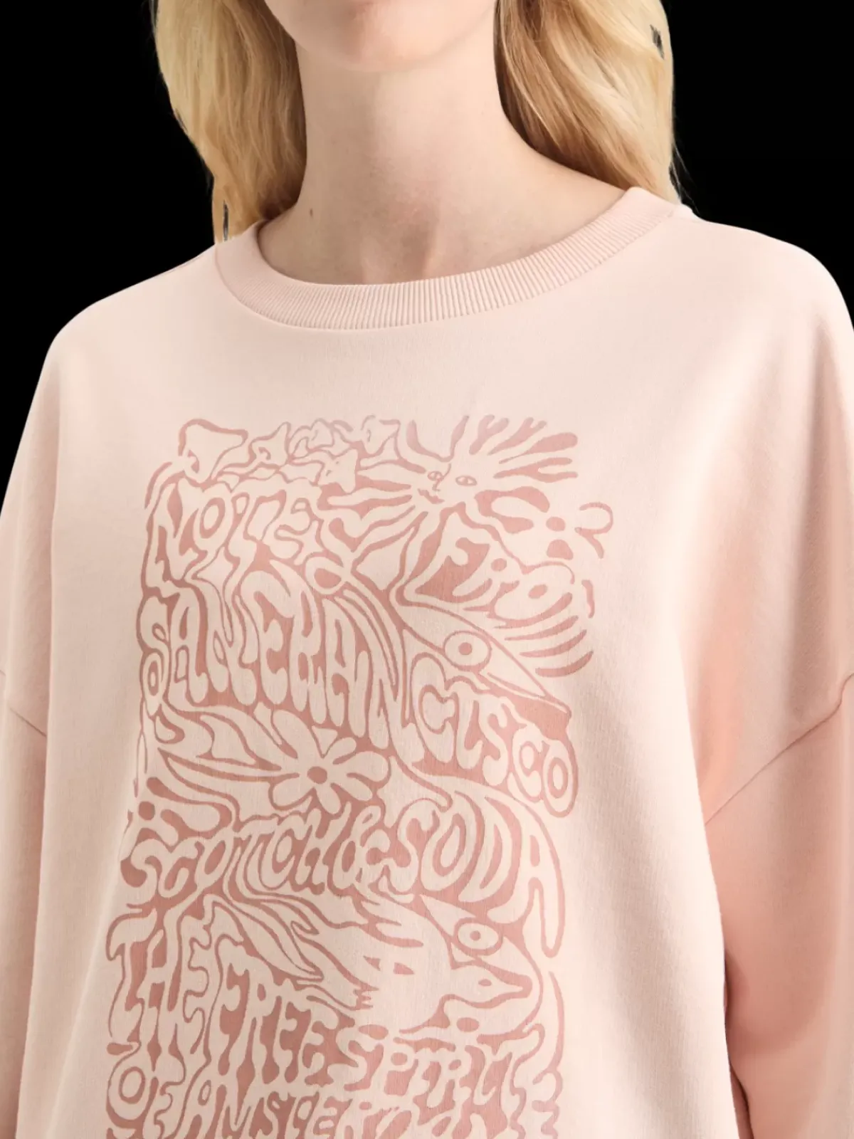New CHEST ARTWORK BOYFRIEND FIT SWEATSHIRT Women Sweatshirts & Hoodies