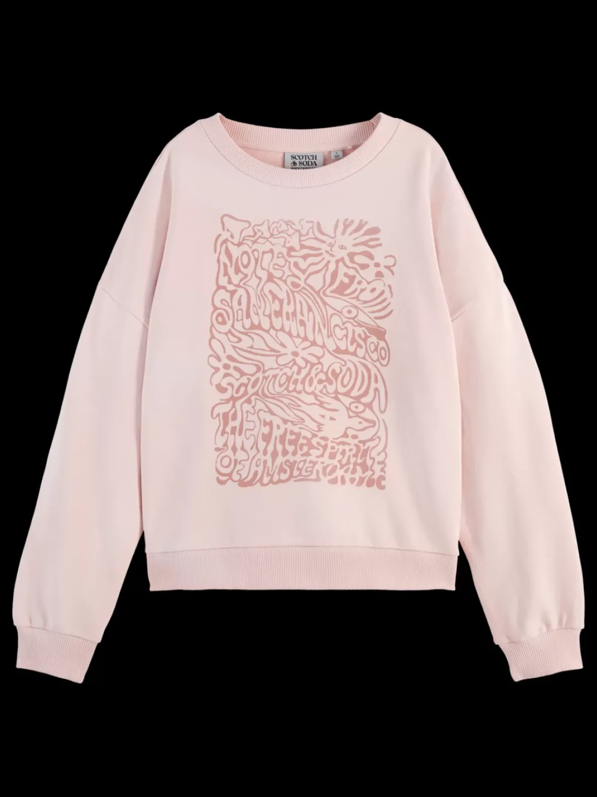 New CHEST ARTWORK BOYFRIEND FIT SWEATSHIRT Women Sweatshirts & Hoodies