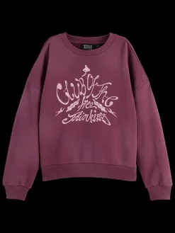 New CHEST ARTWORK BOYFRIEND FIT SWEATSHIRT Women Sweatshirts & Hoodies