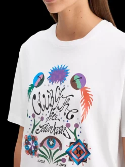 Outlet CHEST ARTWORK LOOSE FIT T-SHIRT Women Tops & T-shirts