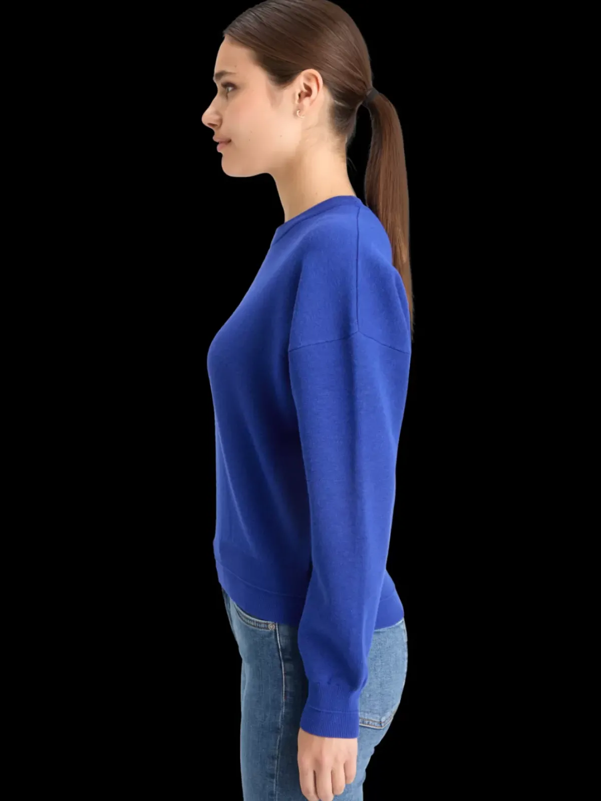 Fashion COMPACT KNITTED RELAXED PULLOVER Women Knitwear