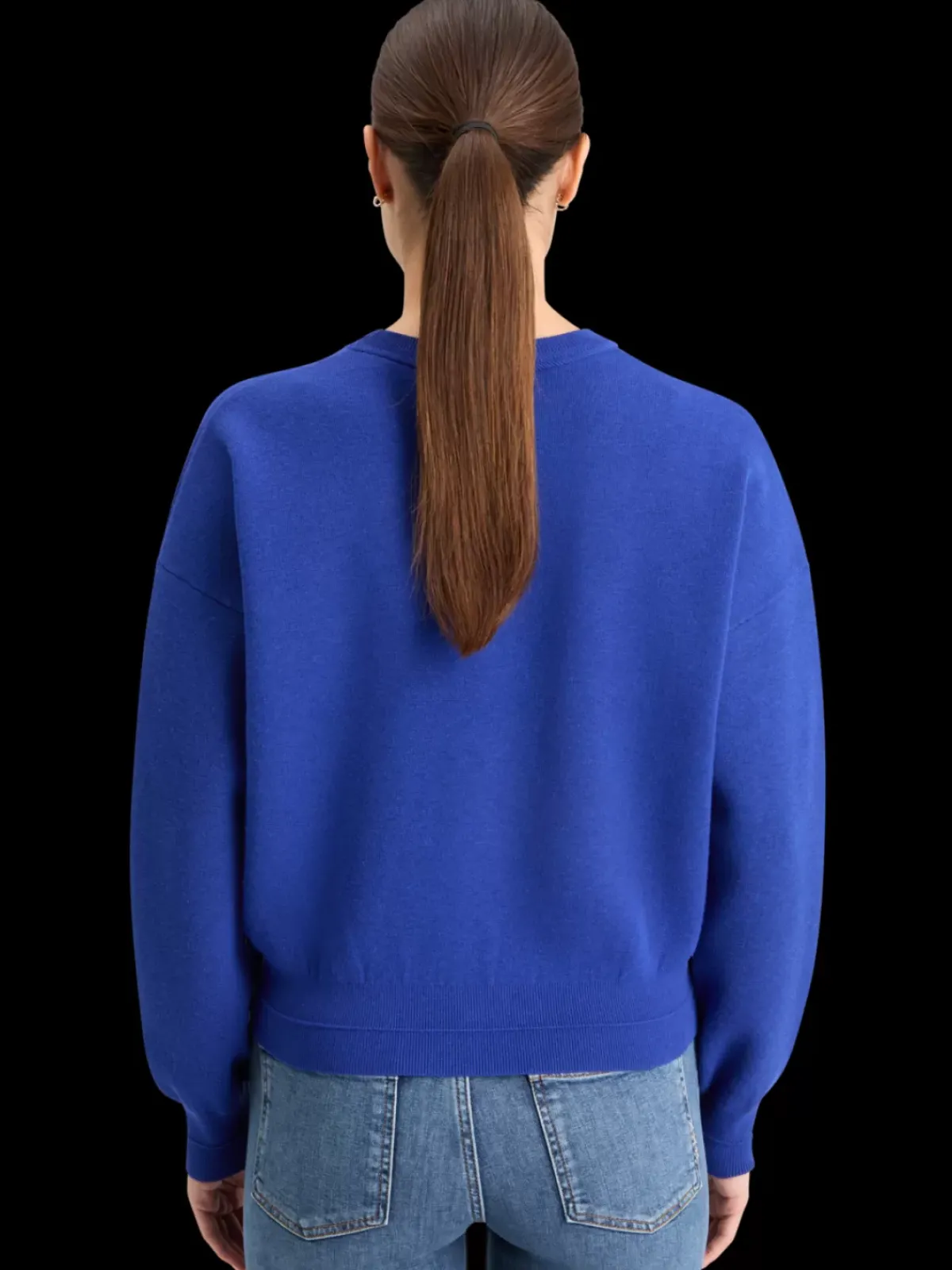Fashion COMPACT KNITTED RELAXED PULLOVER Women Knitwear