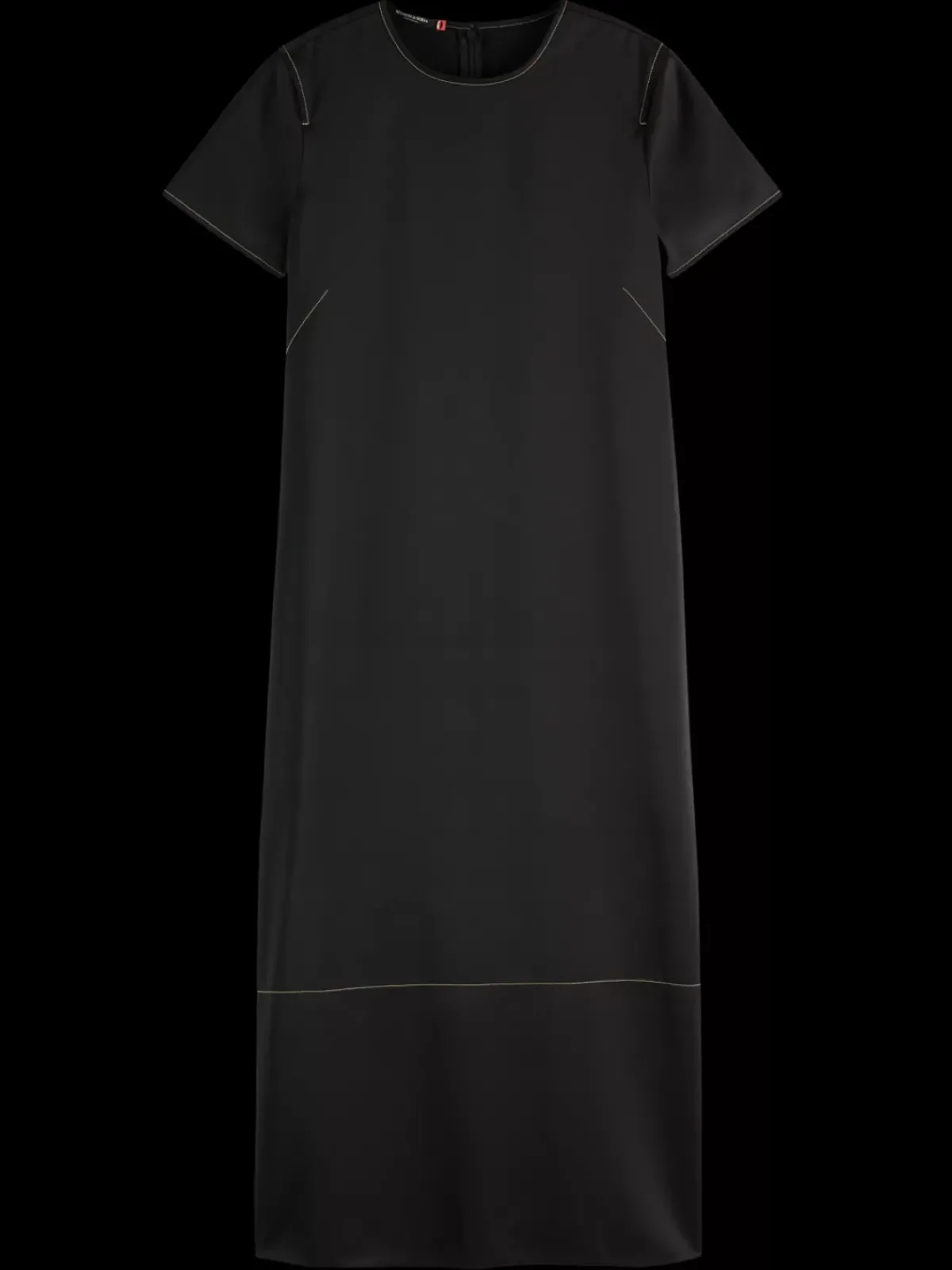 Clearance CONTRAST STITCHING SATIN DRESS Women Dresses & Jumpsuits