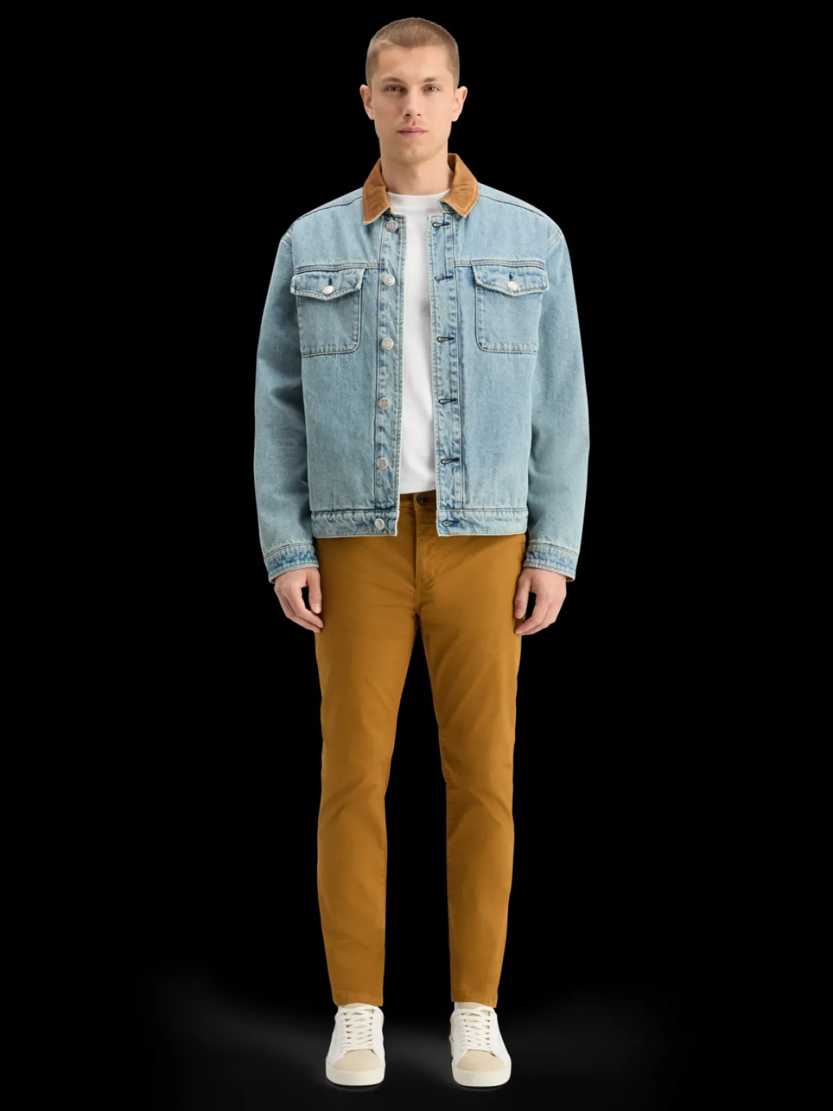 Clearance CORD COLLAR INDIGO TEDDY JACKET Jackets & Coats