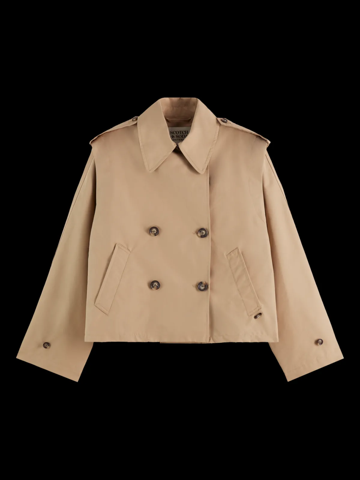 New Cotton blend short trenchcoat Women Jackets & Coats