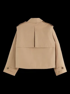 New Cotton blend short trenchcoat Women Jackets & Coats