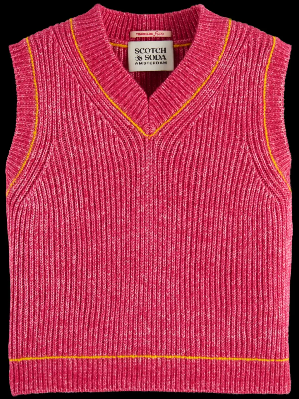 Fashion COTTON TRIPLE YARN V-NECK VEST Kids Knitwear