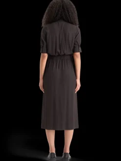 Outlet CREPE MIDI DRESS WITH CHEST POCKETS Women Dresses & Jumpsuits