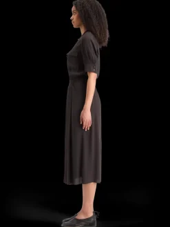 Outlet CREPE MIDI DRESS WITH CHEST POCKETS Women Dresses & Jumpsuits