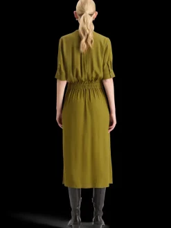 Outlet CREPE MIDI DRESS WITH CHEST POCKETS Women Dresses & Jumpsuits
