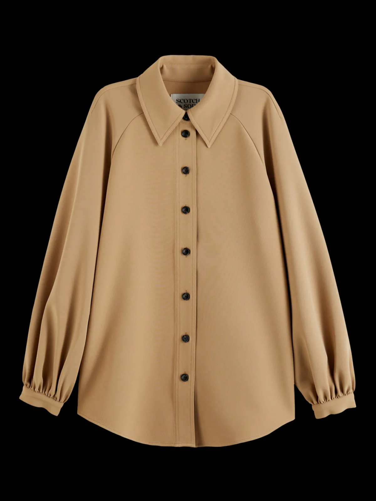 Online CREPE PEASANT SLEEVE OVERSHIRT Women Blouses & Shirts