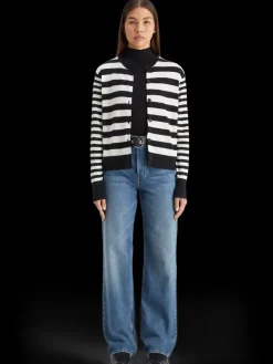 New CREW NECK RELAXED CARDIGAN Women Knitwear