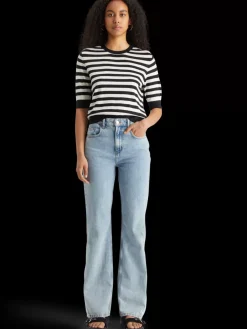 Fashion CREW NECK SHORT SLEEVED PULLOVER Women Knitwear