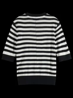 Fashion CREW NECK SHORT SLEEVED PULLOVER Women Knitwear