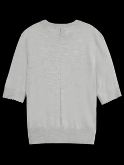 Fashion CREW NECK SHORT SLEEVED PULLOVER Women Knitwear