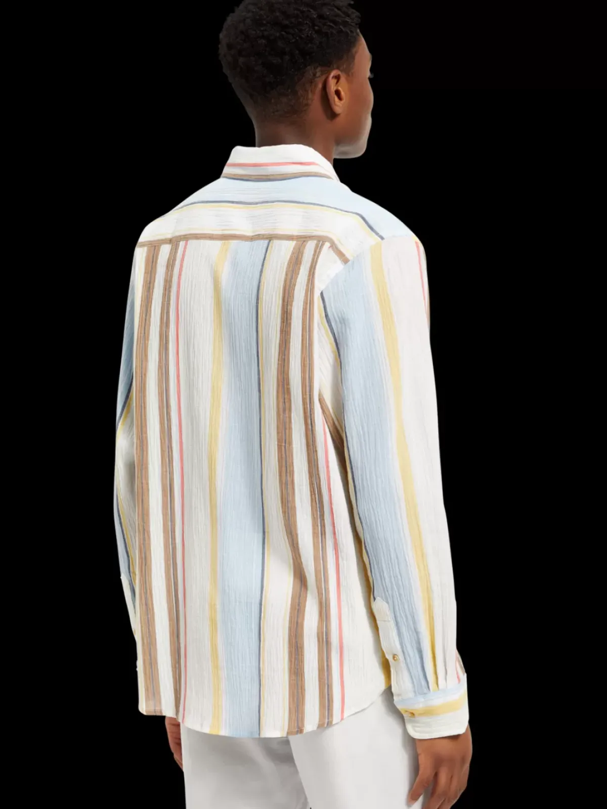 Sale Crinkled voile stripe shirt Shirts