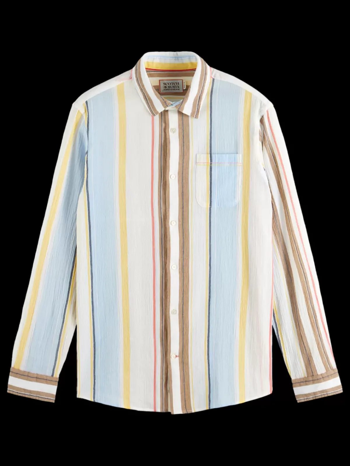 Sale Crinkled voile stripe shirt Shirts